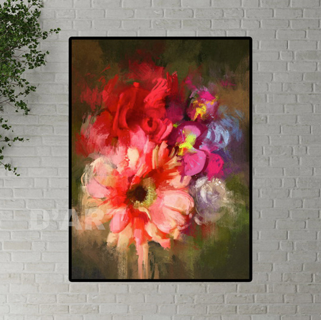 Vibrant Floral Canvas Wall Art