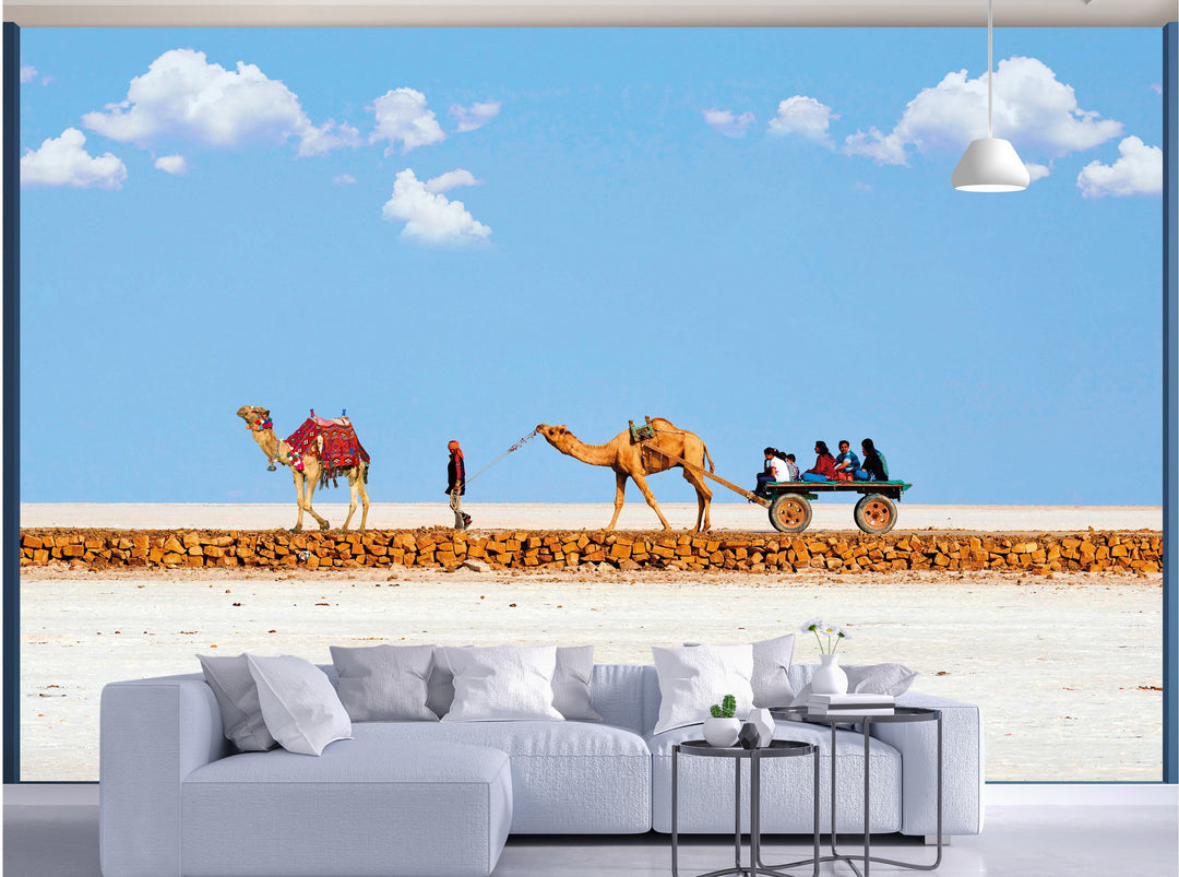 Camel In The Dessert Wallpaper