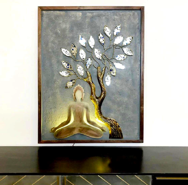 Tree Buddha Décor (with light)