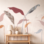 Abstract Pastel Leaves