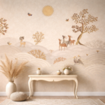 Earthy Meadow Mural
