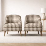 The Kensington Houndstooth Accent Chairs