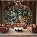 Midnight Tropical Leaves