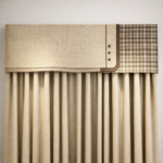 Modern Dual Fabric Designer Curtain Pelmet